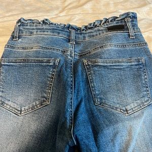 Tie waist skinny jeans